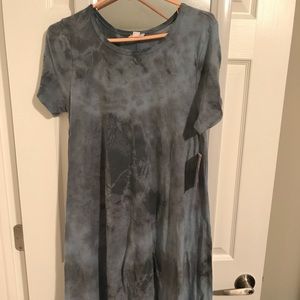 Lularoe Tie Dye Grey/Blue Carly XS